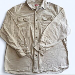 Wrangler Men's Button-Down Shirt in Beige